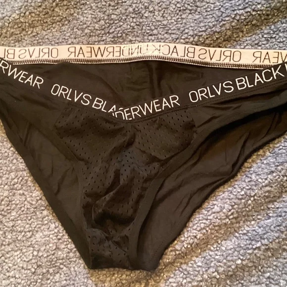 Orlvs black mesh brief, tag large but fits like medium - Picture 3 of 7